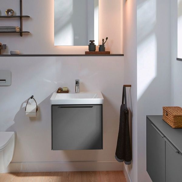 Умывальник подвесной VILLEROY & BOCH SUBWAY 3.0 4A70F6R1, 55x44 см CeramicPlus, белый 800005803 фото