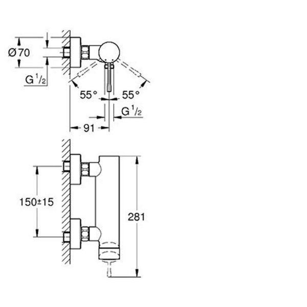 Змішувач для душу GROHE ESSENCE NEW 33636001 49306 фото