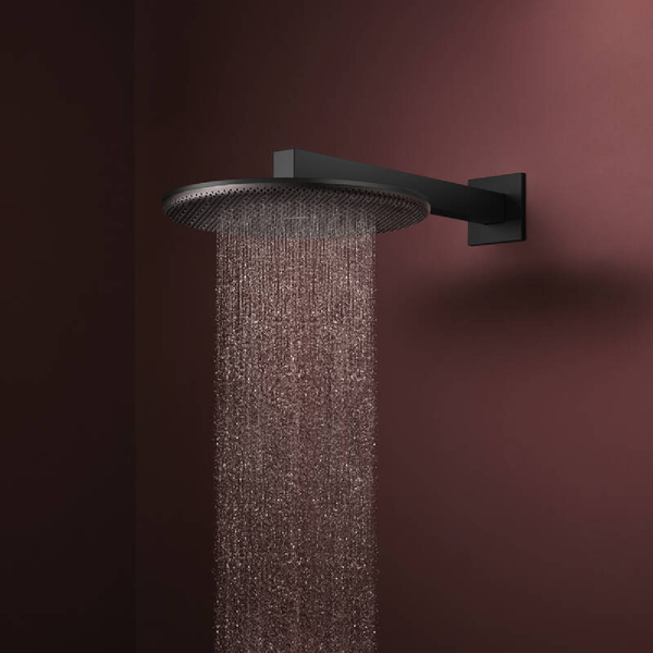 Лейка верхнього душу з кронштейном, 2 режими HANSGROHE RAINDANCE ALIVE 24540670, чорний матовий 100481 фото