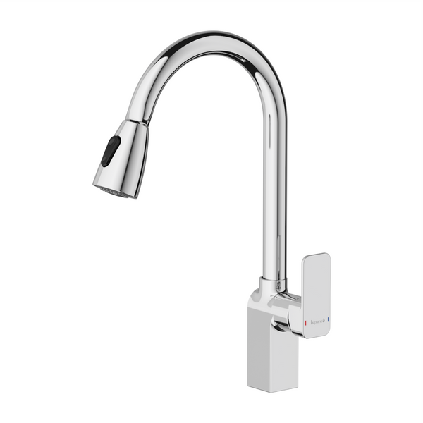 Смеситель для кухни с выдвижным изливом IMPRESE SLANICE f03412401SB, хром 95502 фото