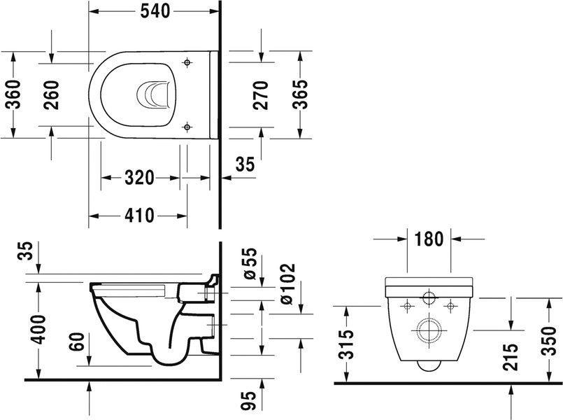 Унитаз подвесной DURAVIT STARCK 3 45270900A1, Rimless с крышкой SoftClose 800005994 фото