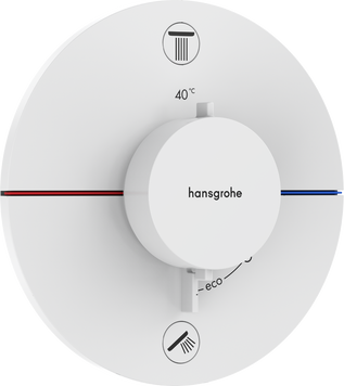 Смеситель скрытого монтажа по термостату HANSGROHE SHOWER SELECT COMFORT S 15554700, белый матовый 95140 фото
