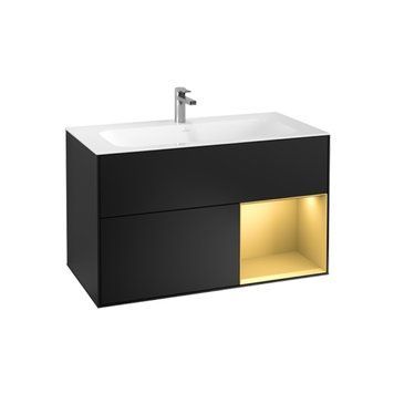 Тумба под раковину VILLEROY & BOCH FINION G040HFPD, черный 800005604 фото
