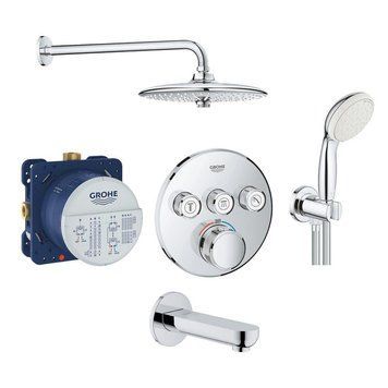 Душевая система с термостатом скрытого монтажа GROHE SMARTCONTROL 34614SC3 67389 фото