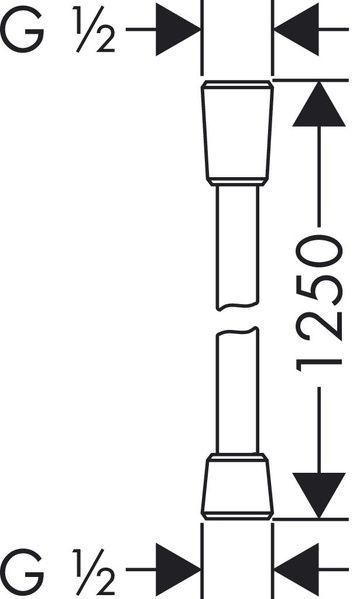 Шланг для душа HANSGROHE COMFORTFLEX 28167000, хром 55767 фото