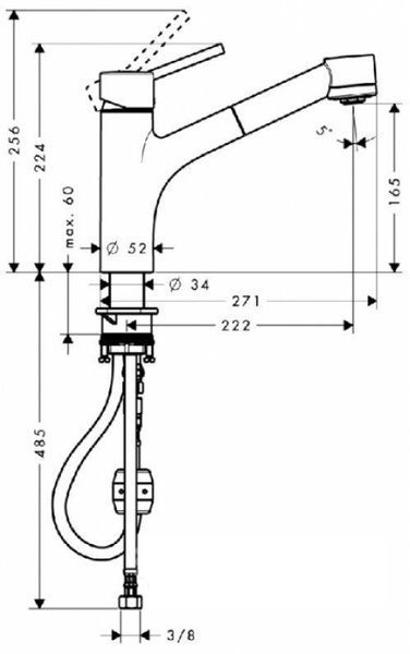Змішувач для кухонної мийки HANSGROHE TALIS 32841000 13081 фото