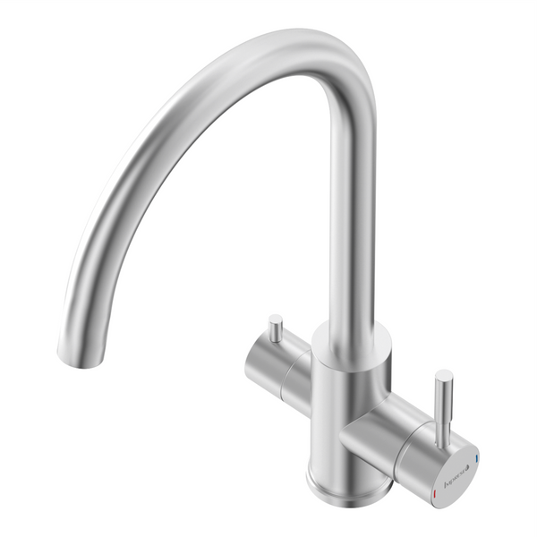 Смеситель для кухни с подключением к фильтру IMPRESE ARGO-S f03409016FS, сталь 95503 фото