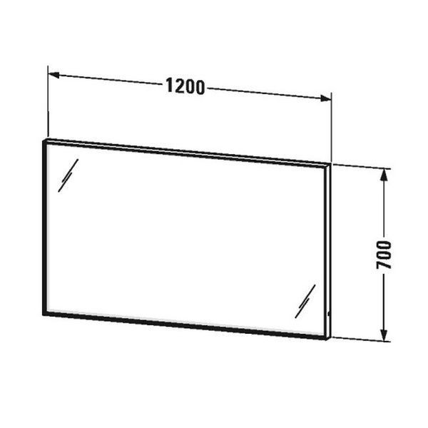 Зеркало с подсветкой DURAVIT L-CUBE LC7383018180000, 1200х700х67 мм, рама 800006095 фото