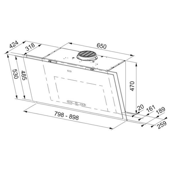 Кухонная вытяжка FRANKE MARIS FMA 2.0 PRO 907 BK 330.0682.357, чёрный 800006645 фото