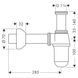 Сифон для умивальника HANSGROHE HANSGROHE 52010000, хром 13818 фото 2
