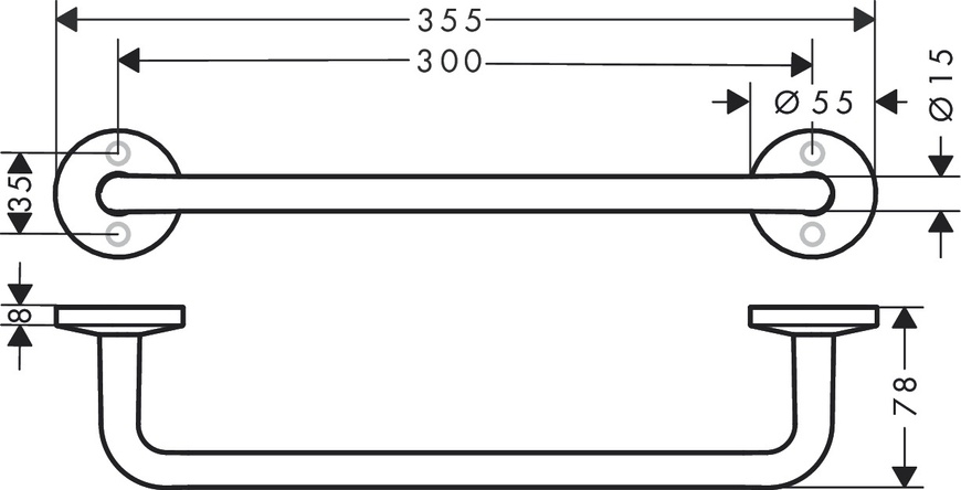 Поручень AXOR UNIVERSAL CIRCULAR 42813340, черный 800005034 фото