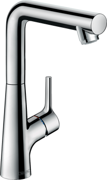 Смеситель для раковины с поворотным изливом и сливным гарнитуром HANSGROHE TALIS S 72105000 52614 фото