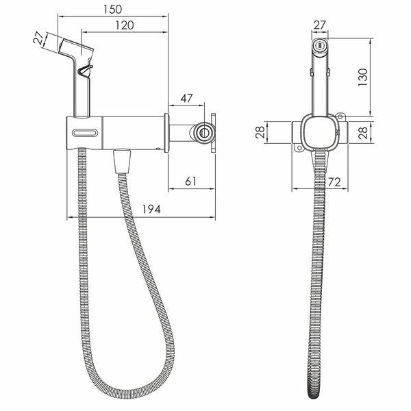 Гигиенический душ со смесителем IMPRESE BILOVEC f03900910AA, черный матовый 93544 фото