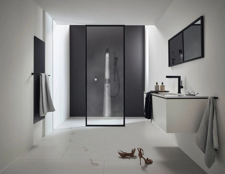 Держатель полотенец HANSGROHE ADDSTORIS 41743670, черный 81470 фото