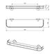 Полка для ванной комнаты стеклянная FERRO METALIA 6153.0, 600 мм 80000002264 фото 2