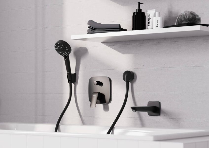 Смеситель скрытого монтажа HANSGROHE LOGIS 71405670, черный 96201 фото