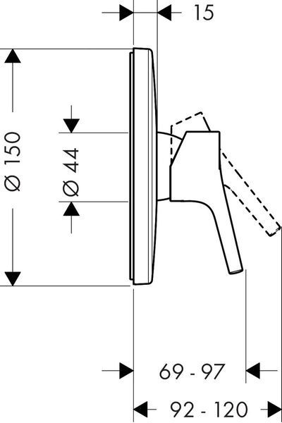 Змішувач для душу HANSGROHE TALIS S 72605000 50744 фото