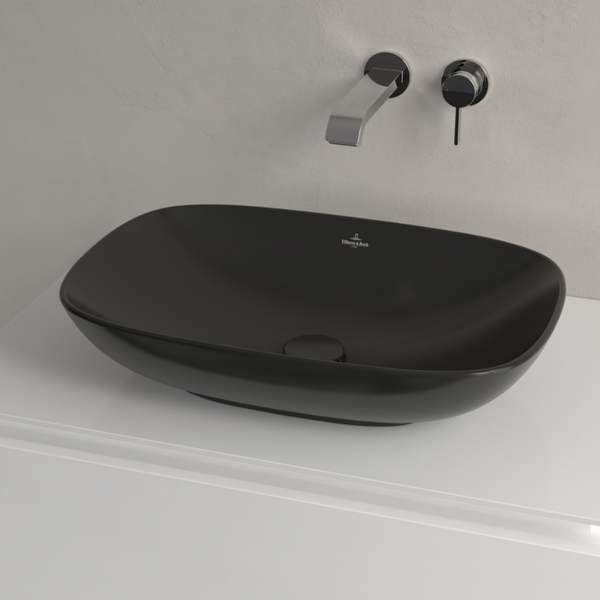 Умывальник на столешницу VILLEROY & BOCH LOOP & FRIENDS 4A4901S5, 56x38, черный матовый 800005579 фото