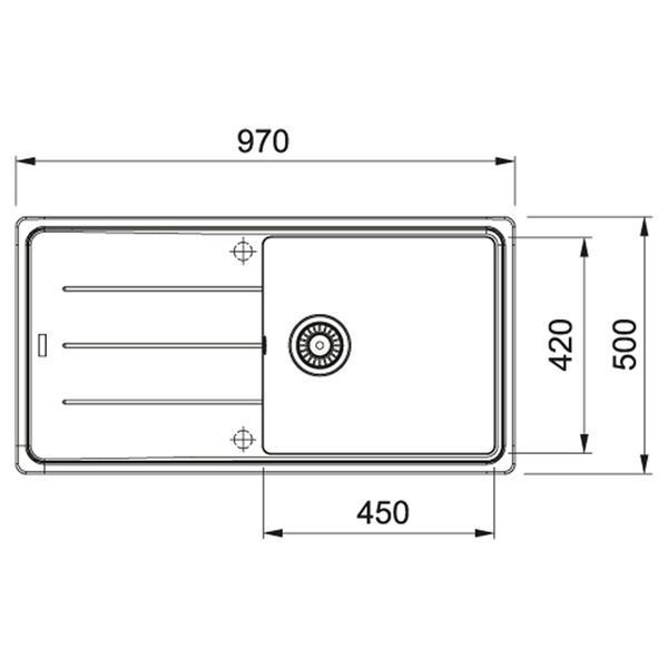 Кухонная мойка FRANKE BASIS BFG 611-97 114.0363.933, оникс 800006970 фото