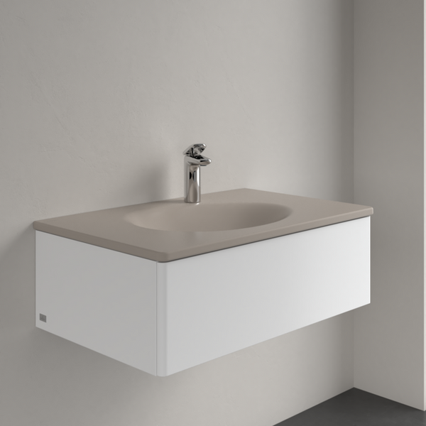 Умывальник накладной VILLEROY & BOCH ANTAO 4A7581AM, 80x50см, без перелива, с отверстием под смеситель, Ceramic Plus, бежевый 800005879 фото