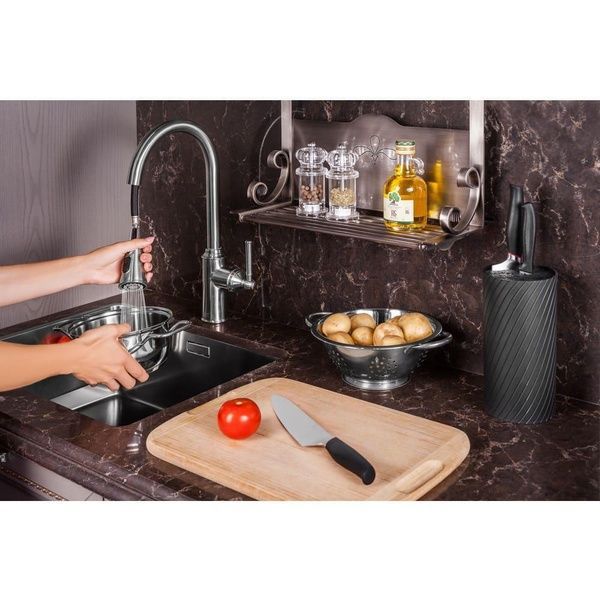 Змішувач для кухні з висувним виливом IMPRESE HYDRANT ZMK031806150 60377 фото