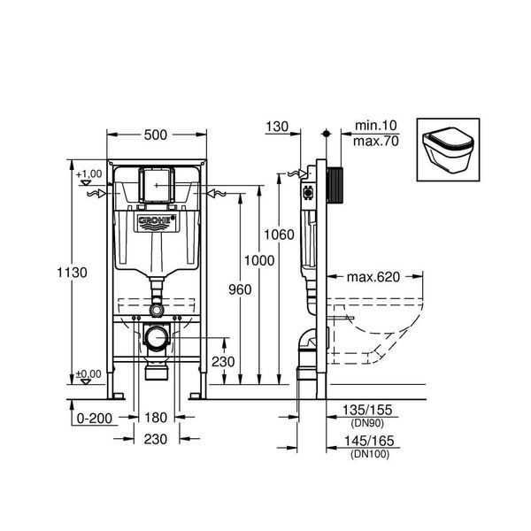 Набор инсталляционный GROHE SOLIDO PERFECT 39186000 53780 фото