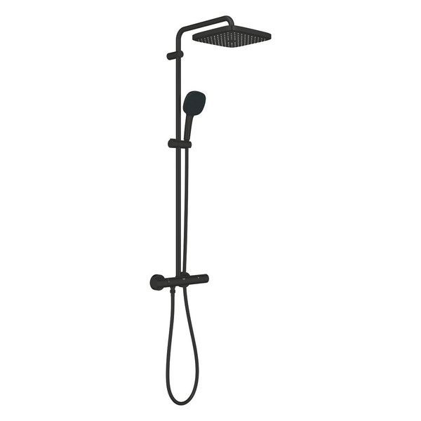Душевая система с термостатом GROHE TEMPESTA 250 266892431, черный матовый 95902 фото