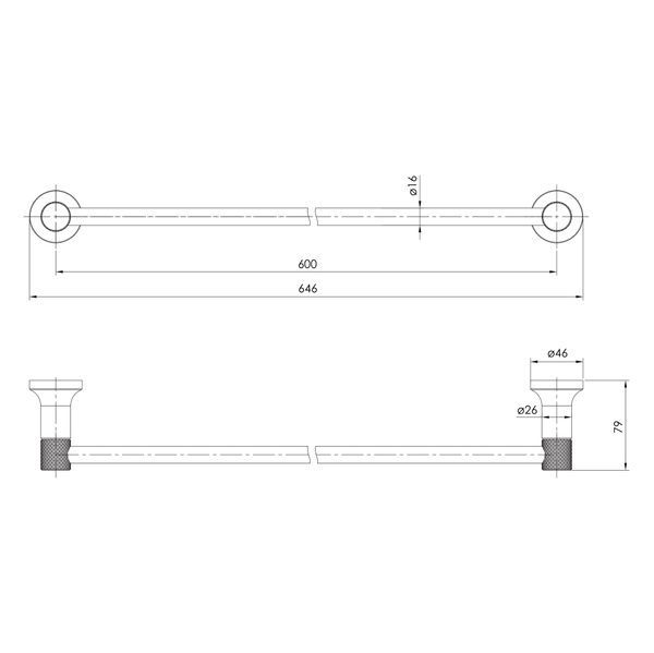Тримач рушників IMPRESE BRENTA ZMK091908270, графітовий 71226 фото