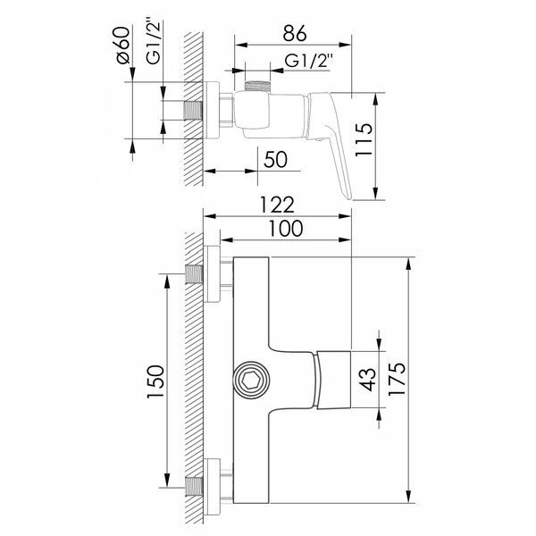 Смеситель для душа IMPRESE KRASA f03308601AA 88320 фото