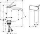 Смеситель для умывальника с донным клапаном HANSGROHE VIVENIS, черный матовый хром 101522 фото 2