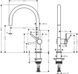 Смеситель для кухонной мойки HANSGROHE TALIS M54 72843670, черный матовый 800003930 фото 2