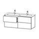 Тумба под умывальник DURAVIT L-CUBE LC625903838, 1290x481 с 4 ящиками, хром 800006120 фото 2