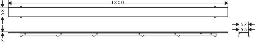 Решетка душевого трапа под плитку HANSGROHE RAINDRAIN ROCK 56034000, нержавеющая сталь 800004430 фото
