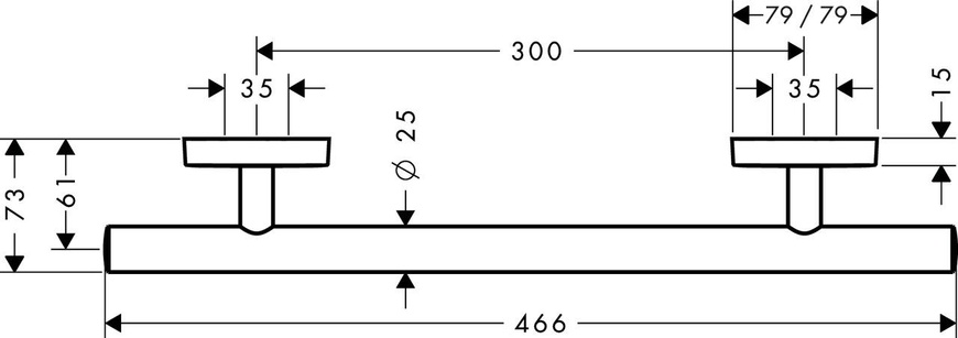 Поручень HANSGROHE PURAVIDA 41513000 32233 фото