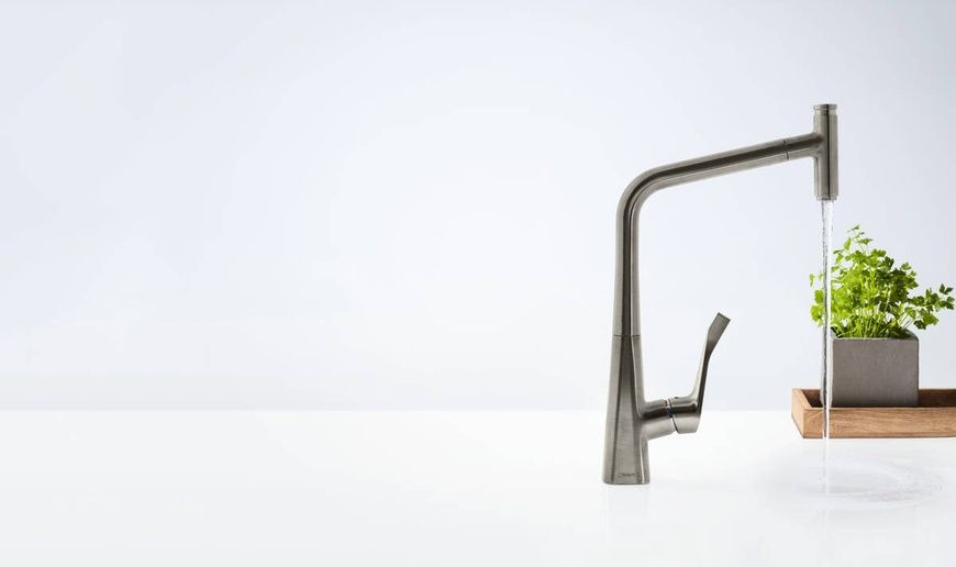 Змішувач для кухонної мийки HANSGROHE METRIS SELECT 14884800, нержавіюча сталь 48176 фото