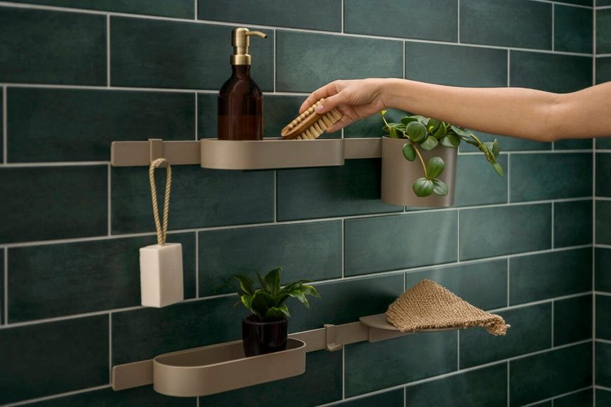 Полиця для штанги HANSGROHE WALLSTORIS 28917210, бежевий 800004330 фото