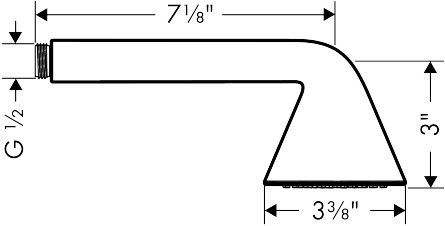 Ручной душ 85 1jet AXOR SHOWERS FRONT 26025000 41348 фото