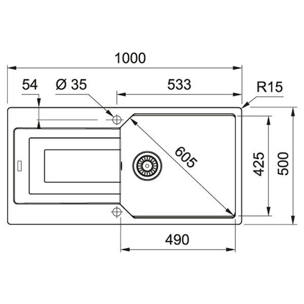 Кухонная мойка FRANKE URBAN UBG 611-100 XL 114.0701.794, белый 800006697 фото
