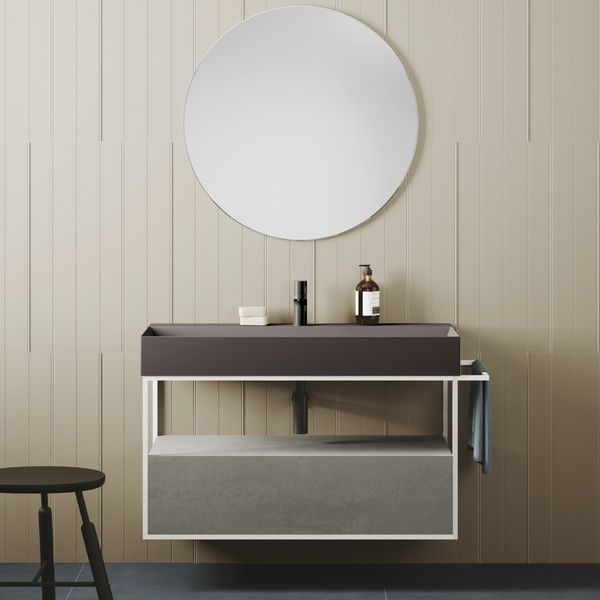 Умивальник 61 см з отвором під змішувач AZZURRA ELEGANCE SQUARED ELLP060400QMTO, бежевий 102409 фото