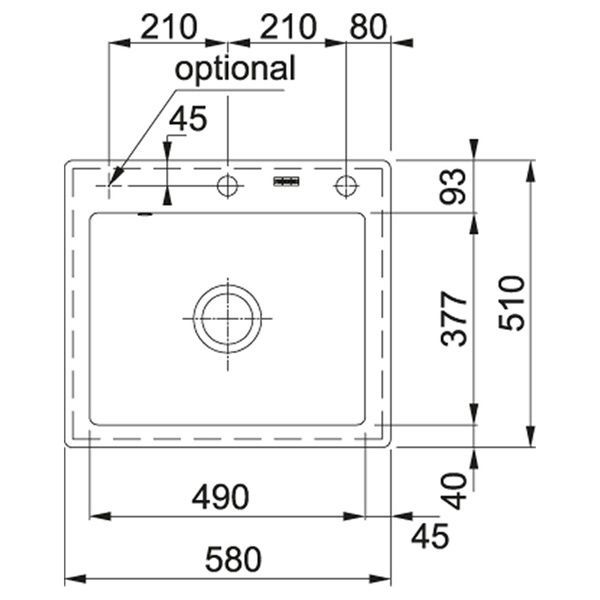 Кухонная мойка FRANKE MYTHOS MTK 610-58 124.0335.851, оникс 800006747 фото