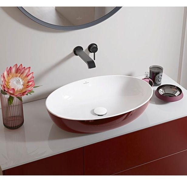 Умывальник на столешницу VILLEROY & BOCH ARTIS 419861BCS9, 610x410 мм, бордовый 800005706 фото