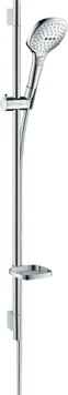 Душевой набор с душевой лейкой и мыльницей HANSGROHE RAINDANCE SELECT 26623400, хром с белым 39402 фото