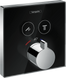 Термостат для двох споживачів скляний HANSGROHE SHOWERSELECT 15738600, чорний 49393 фото 1