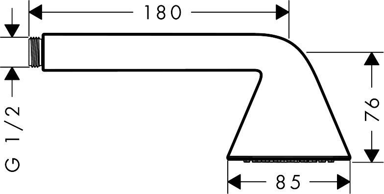 Ручной душ 85 1jet AXOR SHOWERS FRONT 26025000 41348 фото