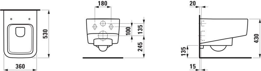 Унітаз підвісний LAUFEN PRO S H8209620000001+H8919610000001 100974 фото