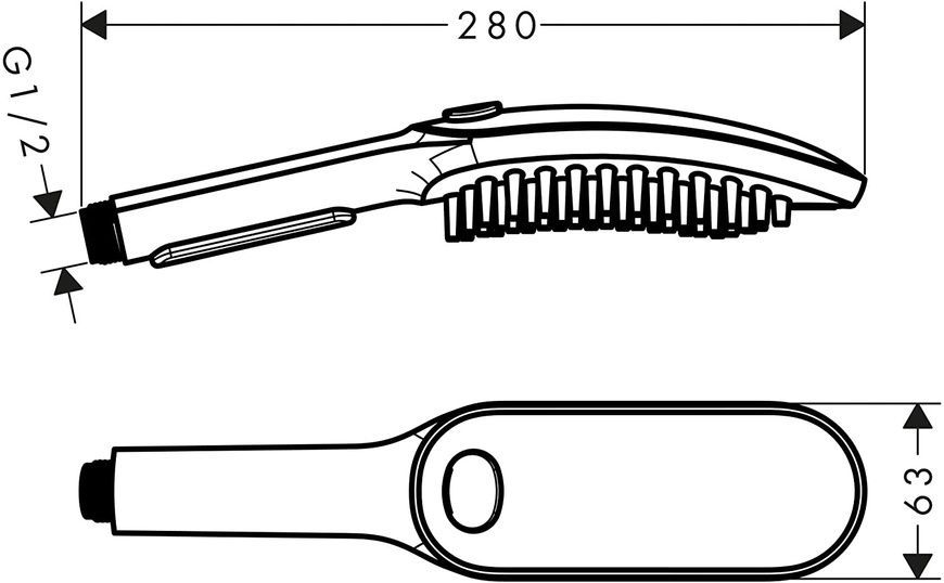 Ручний душ HANSGROHE DOGSHOWER 26640670, чорний матовий 86111 фото