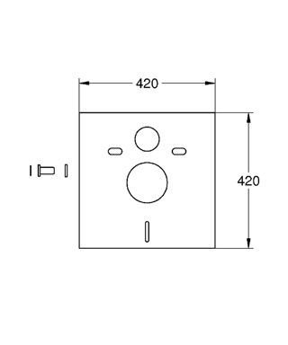 Звукоізолююча прокладка для унітаза GROHE 37131000 12089 фото
