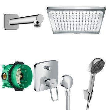 Комплект душової системи прихованого монтажу HANSGROHE LOGIS LOOP 1012026, хром 103061 фото
