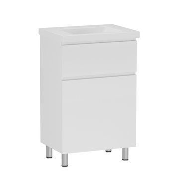 Тумба напольная с умывальником RJ FLORA RJFU073-0180WHSET 80 см, белый глянцевый 93270 фото