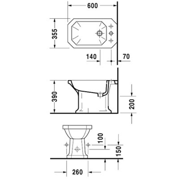 Біде підлогове DURAVIT 1930 0267100000, 1930 800006198 фото